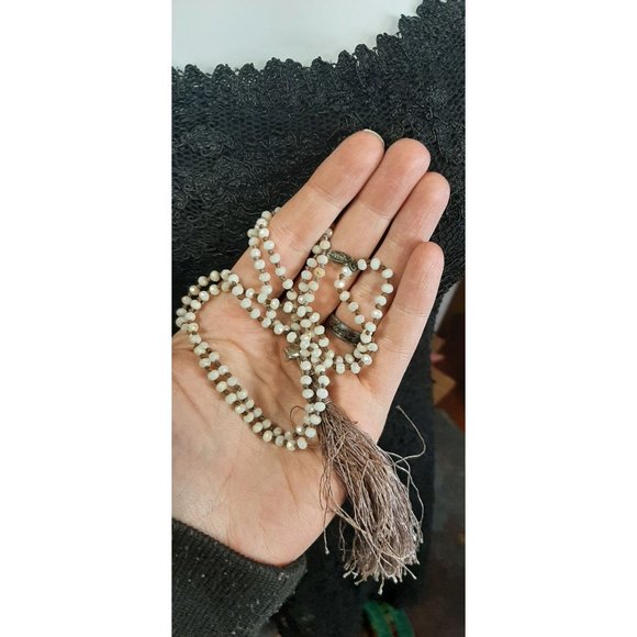 Alexa's Angels Sparkly Glass Tassel Cross Necklace - Picture 2 of 5